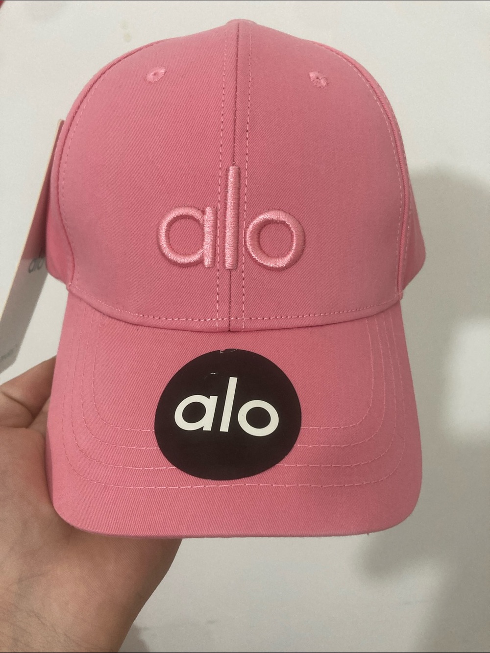 Alo Pink Logo Baseball Cap